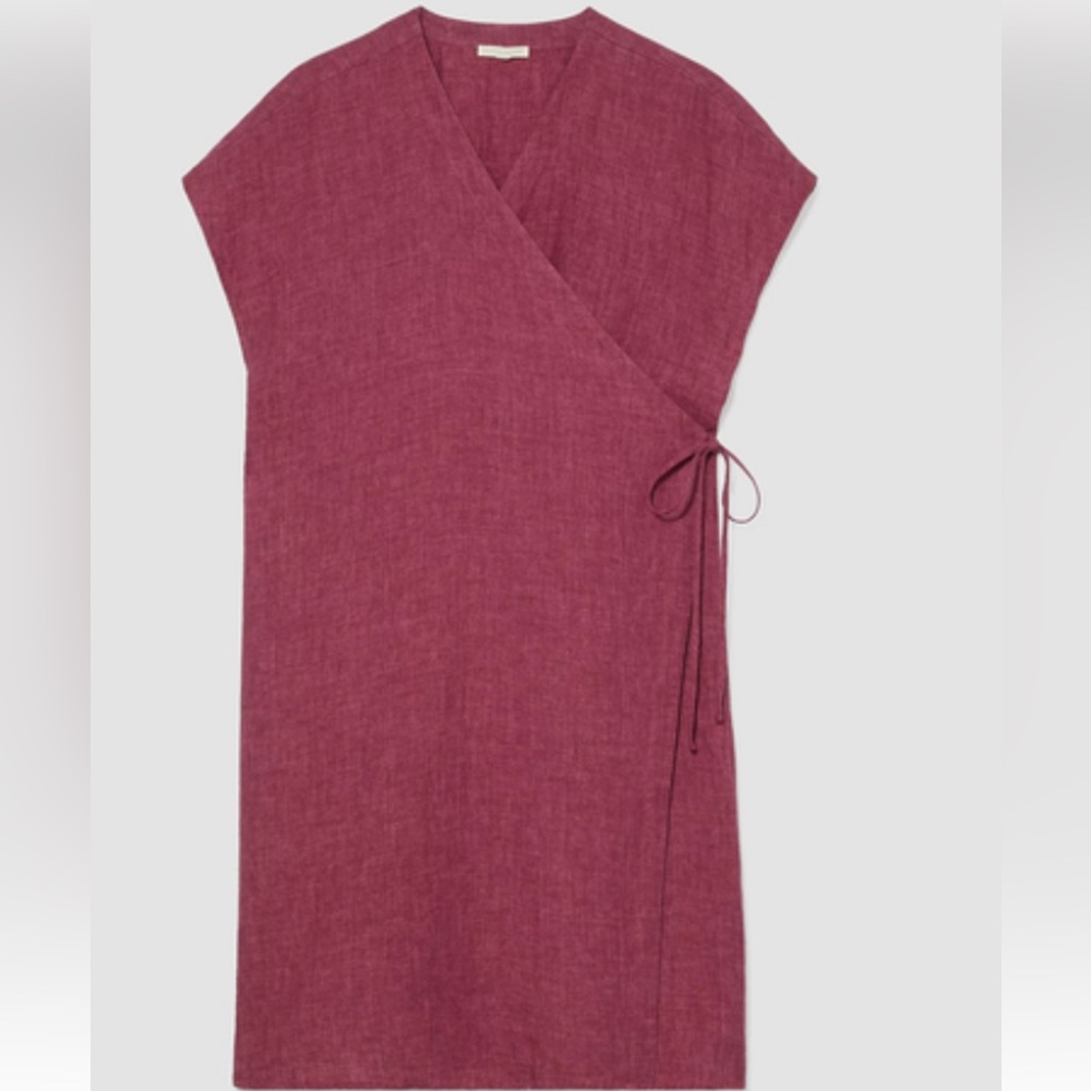 Eileen Fisher Asymmetrical Dress in Rich Berry